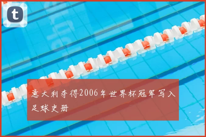 意大利夺得2006年世界杯冠军写入足球史册